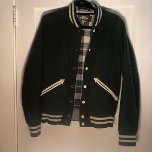 H&M Varsity Bomber Green Jacket